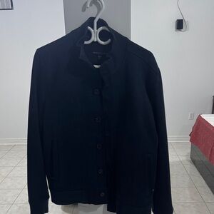 Banana Republic Men's Navy Jacket MENS MEDIUM Faux Suede